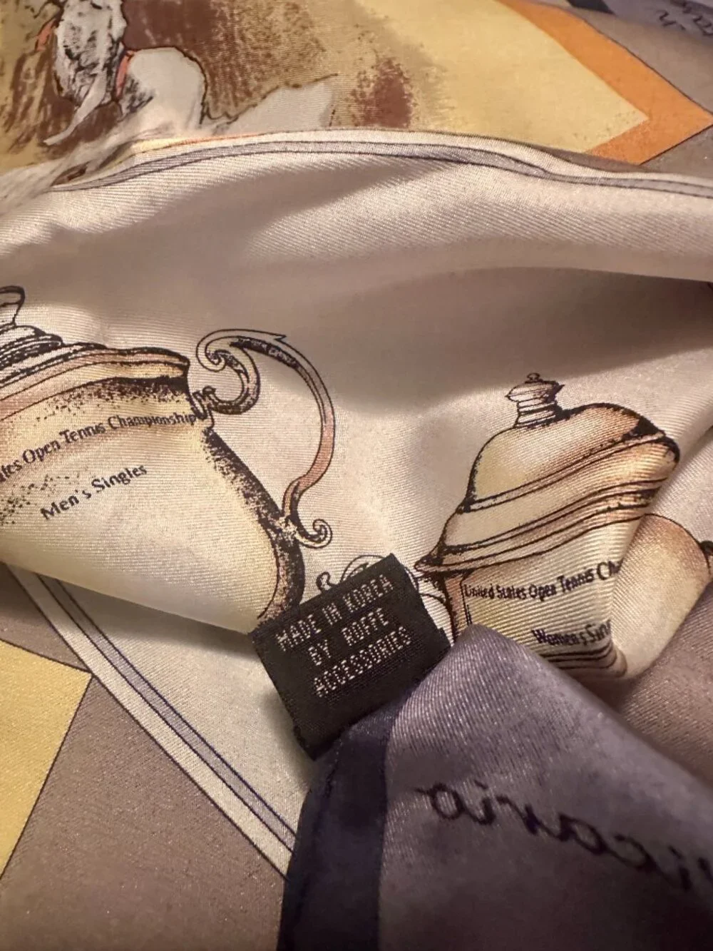 1998 US OPEN TENNIS COMMEMORATIVE SILK SCARF ---Listing all Champions